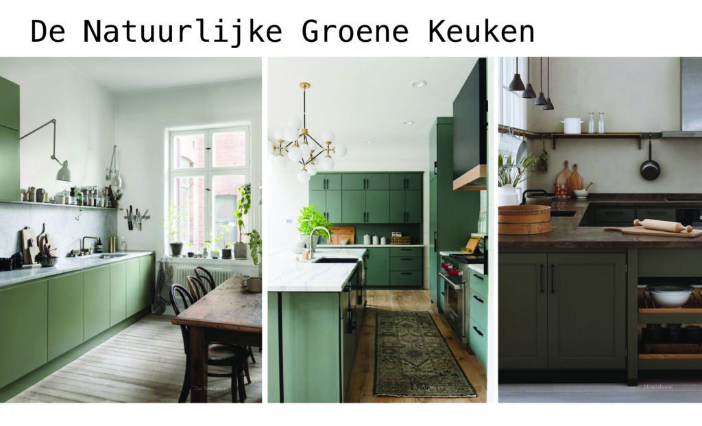 Natuurlijk groene keuken