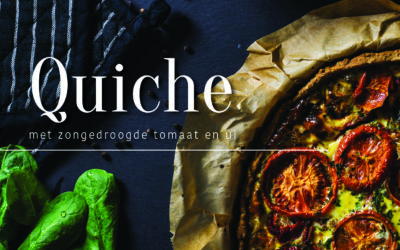 Quiche met zongedroogde tomaat en ui