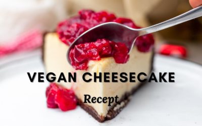 Vegan cheesecake met frambozensaus- Recept