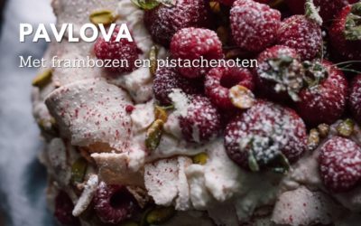 Pavlova recept met frambozen en pistachenoten