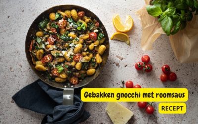 Gebakken gnocchi met roomsaus