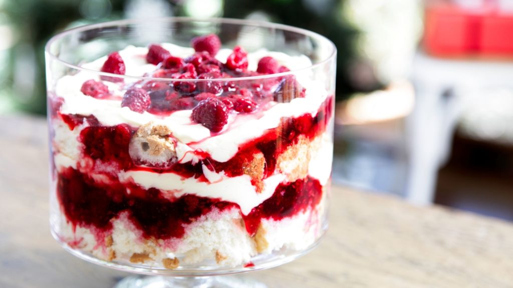 trifle met rood fruit