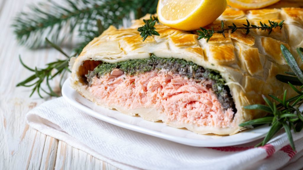 zalm in bladerdeeg - kerstdiner