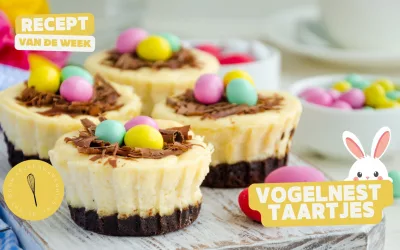 Vogelnest taartjes voor Pasen