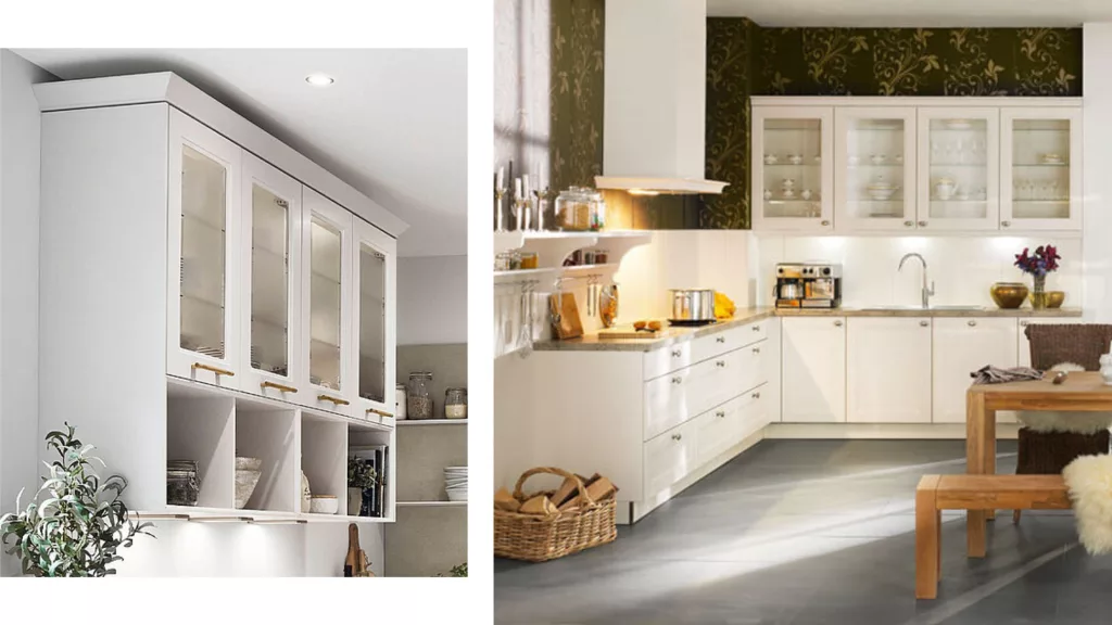 vitrinekasten in de keuken