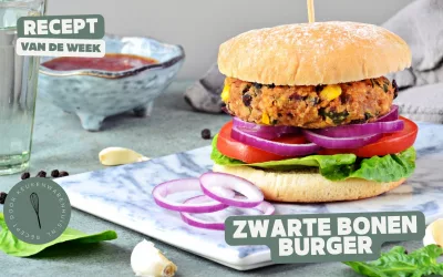 Vegetarische burger met zwarte bonen
