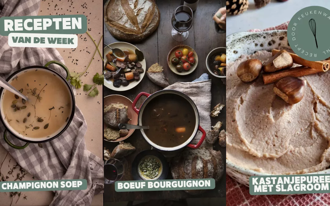 Champignonsoep, Boeuf Bourguignon en Kastanjepuree