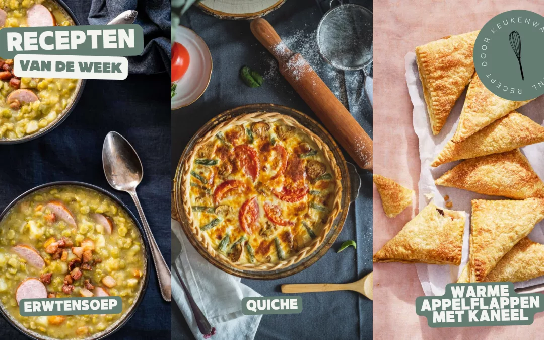 Erwtensoep, Quiche, Warme Appelflappen